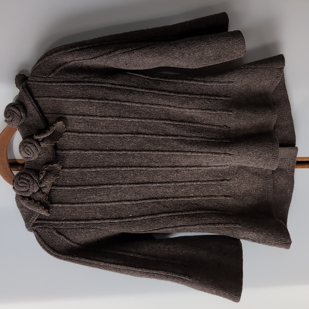 Charlie & Robin Rockrose Rosette Cardigan Snap S - Picture 7 of 9